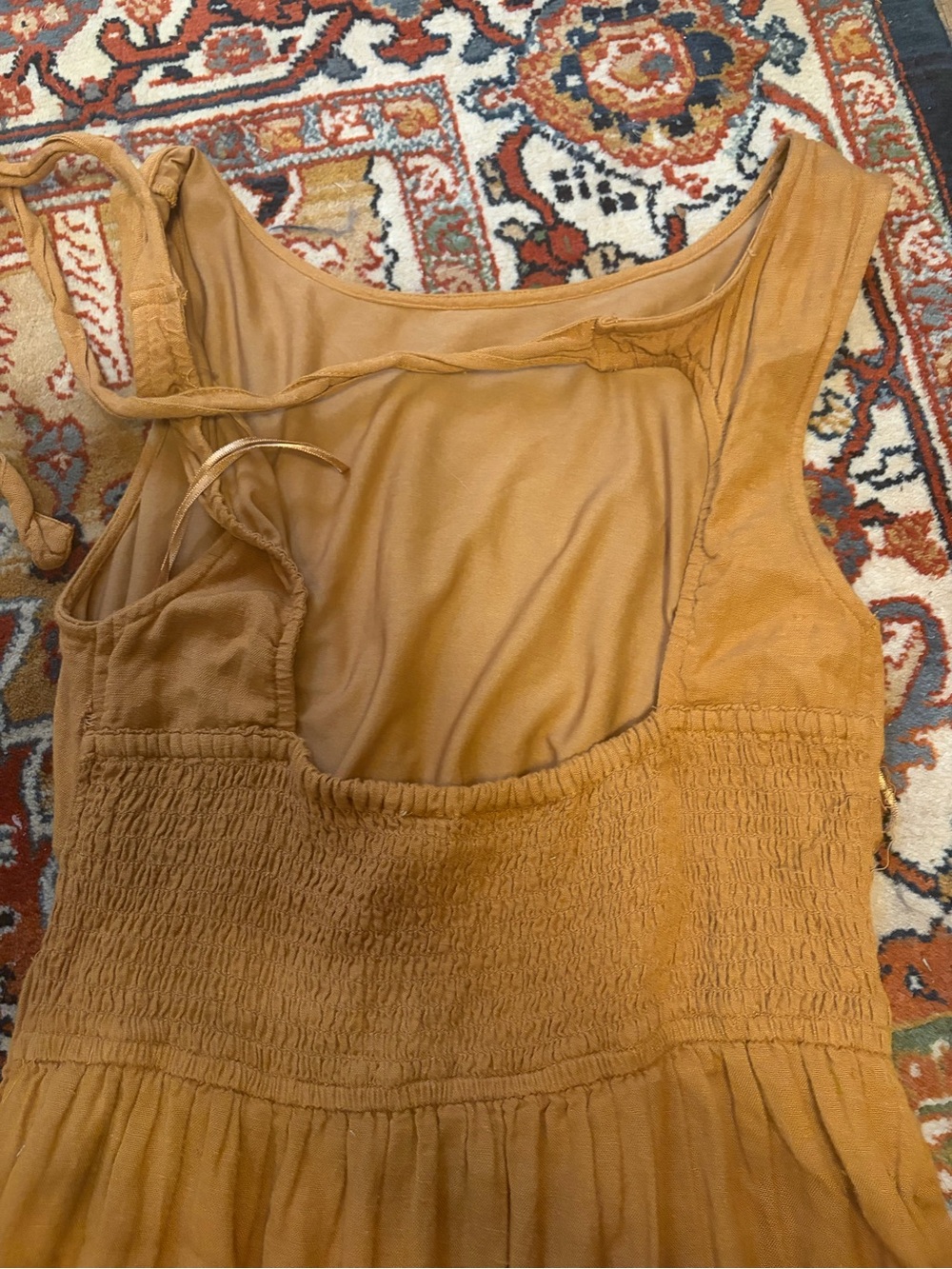Sincerely Jules Sleeveless Brown Midi Dress with Elastic Waist - Picture 9 of 10